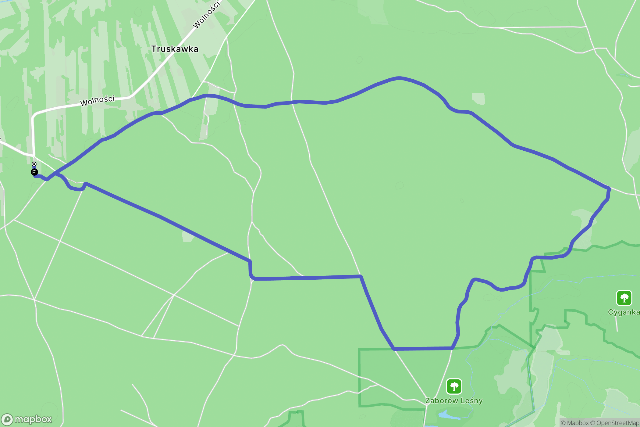 Truskawka: mapa trasy - Poland
