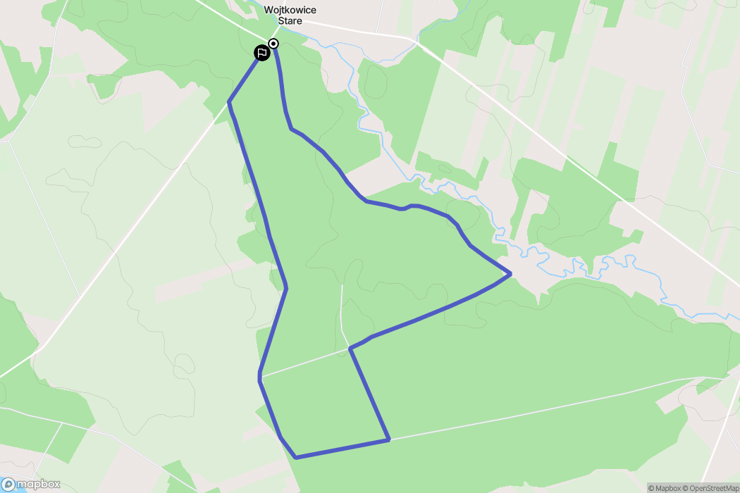 Wojtkowice Stare: mapa trasy - Poland
