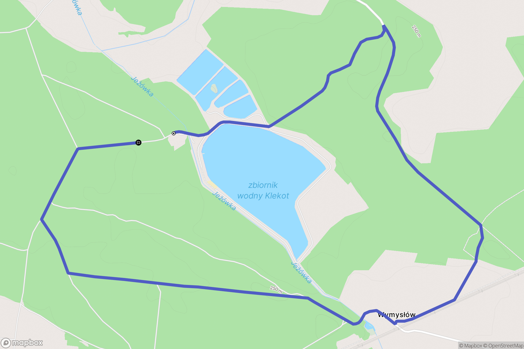 Czarnca: mapa trasy - Poland