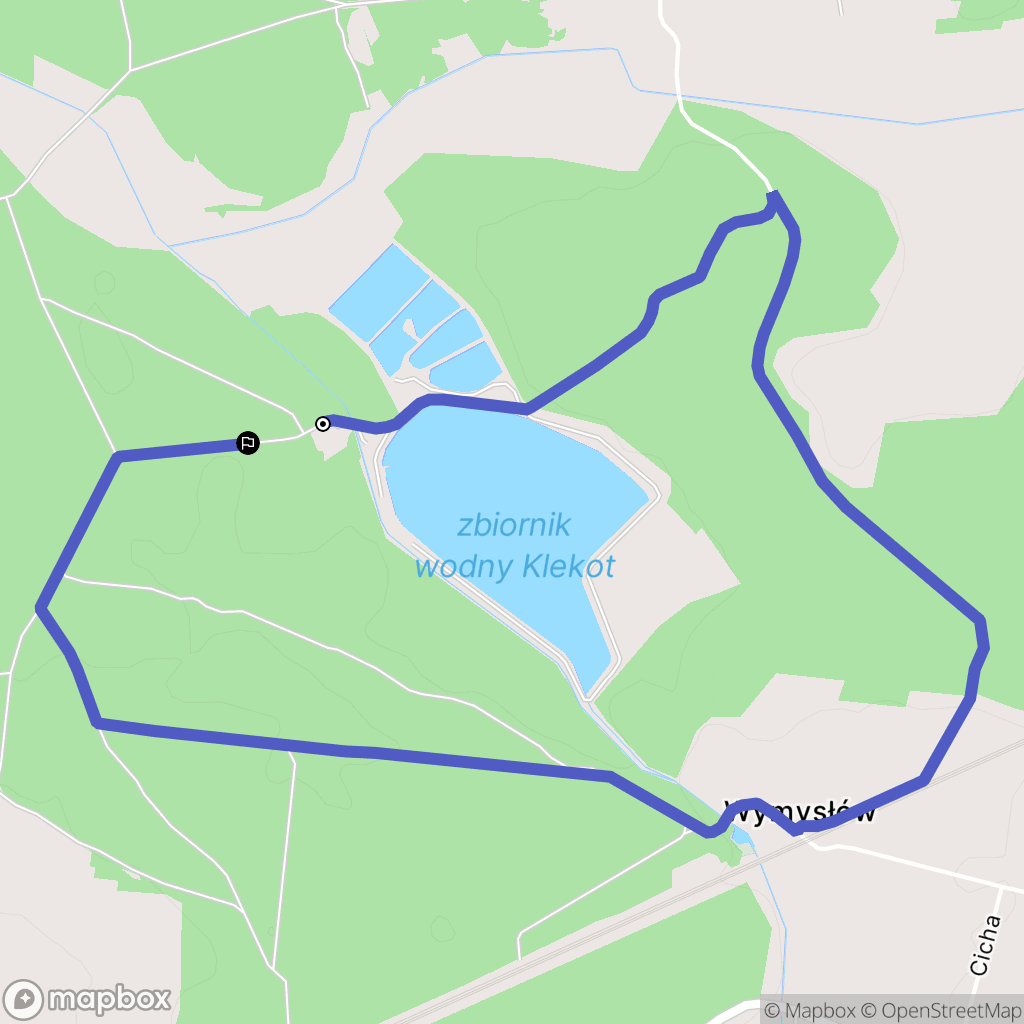 Czarnca: mapa trasy - Poland