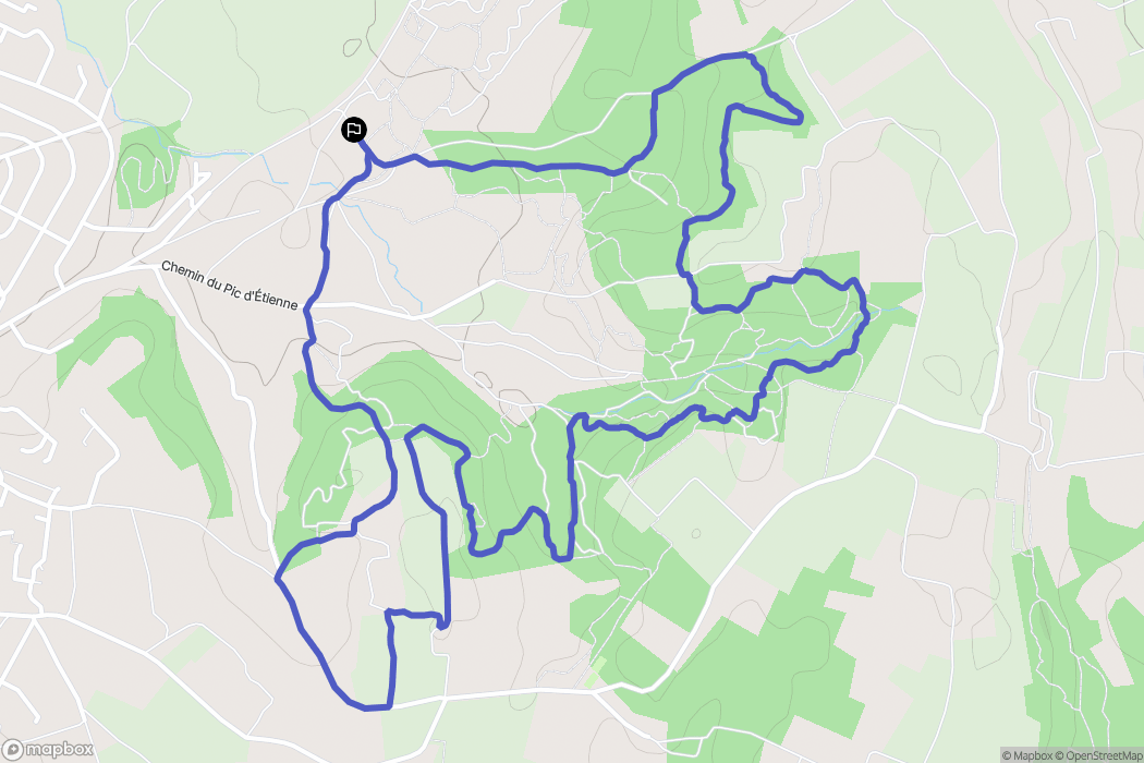 Vauvert : carte du parcours de randonnée - France