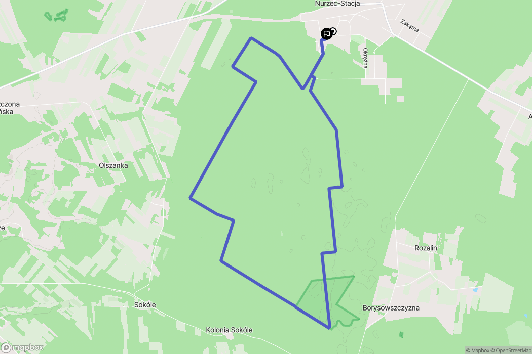 Nurzec-Stacja: mapa trasy - Poland