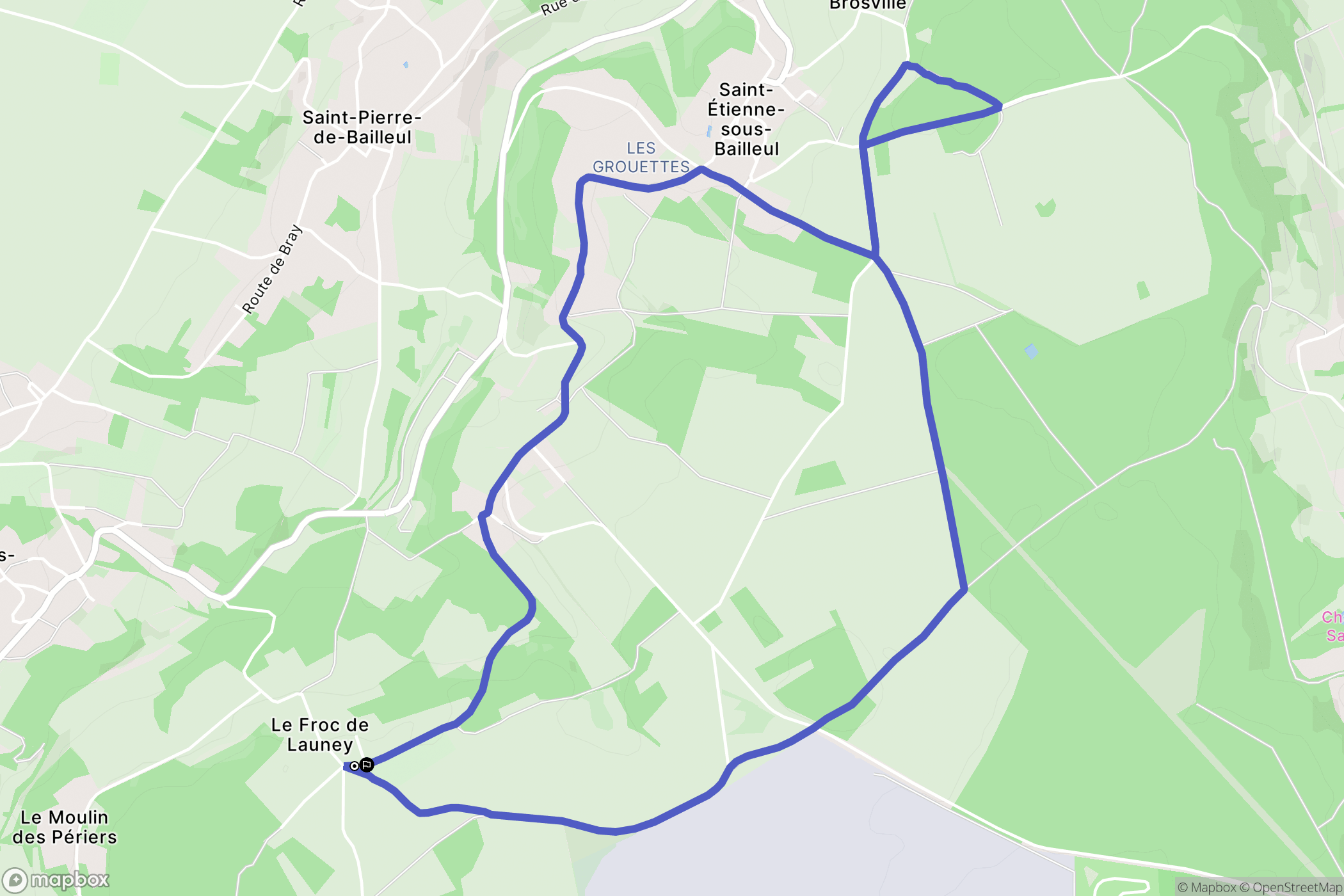La Chapelle-Longueville : carte du parcours de randonnée - France