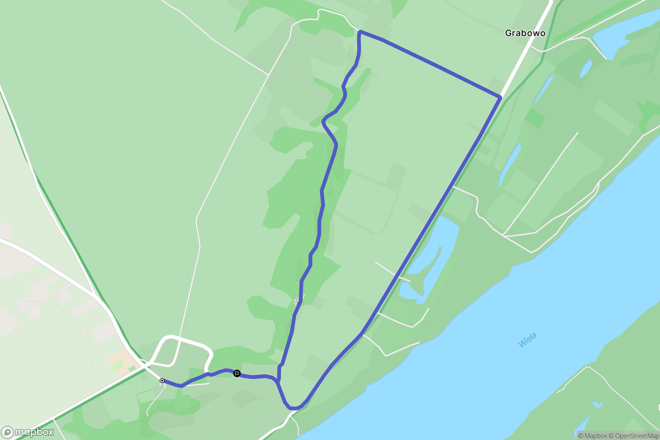 Kozielec: mapa trasy - Poland