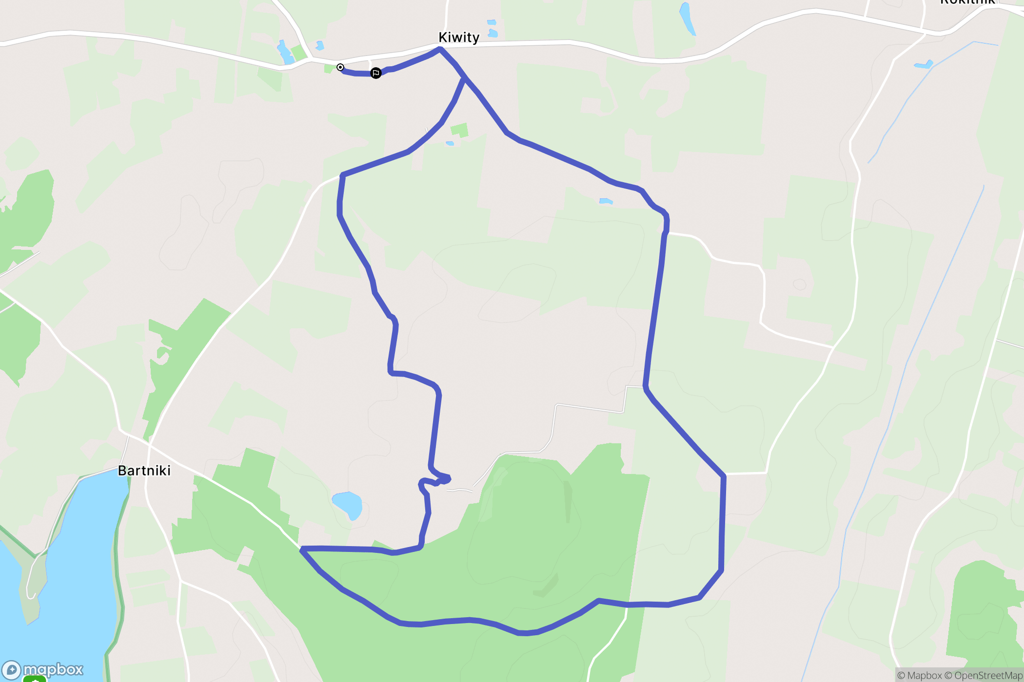 Kiwity: mapa trasy - Poland