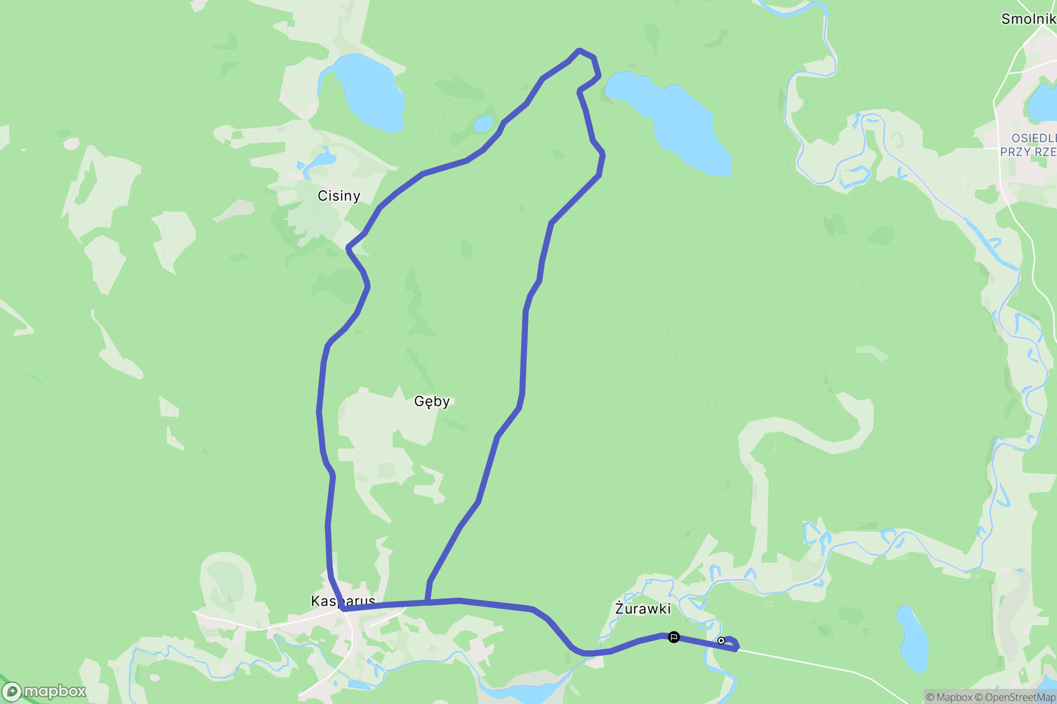 Szlaga-Młyn: mapa trasy - Poland