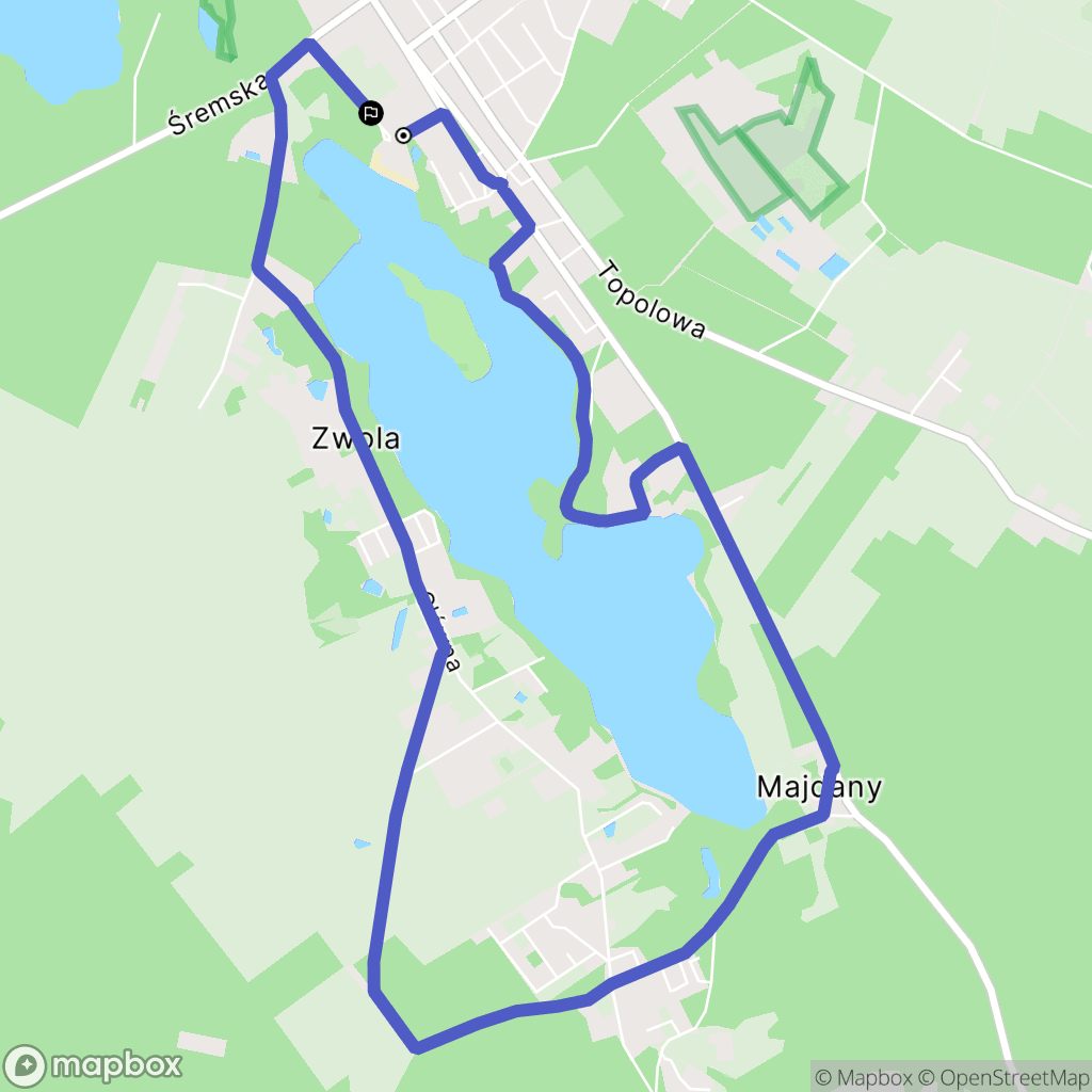 Zaniemyśl: mapa trasy - Poland