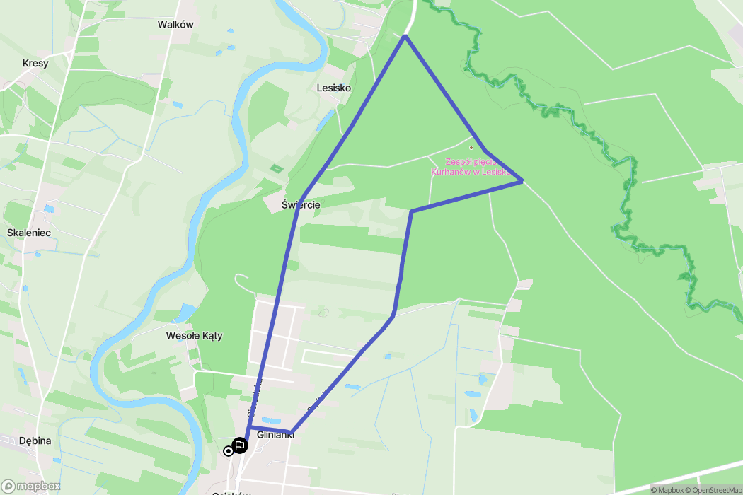 Osjaków: mapa trasy - Poland