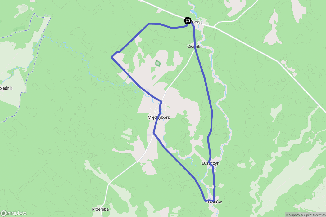 Sporysz: mapa trasy - Poland