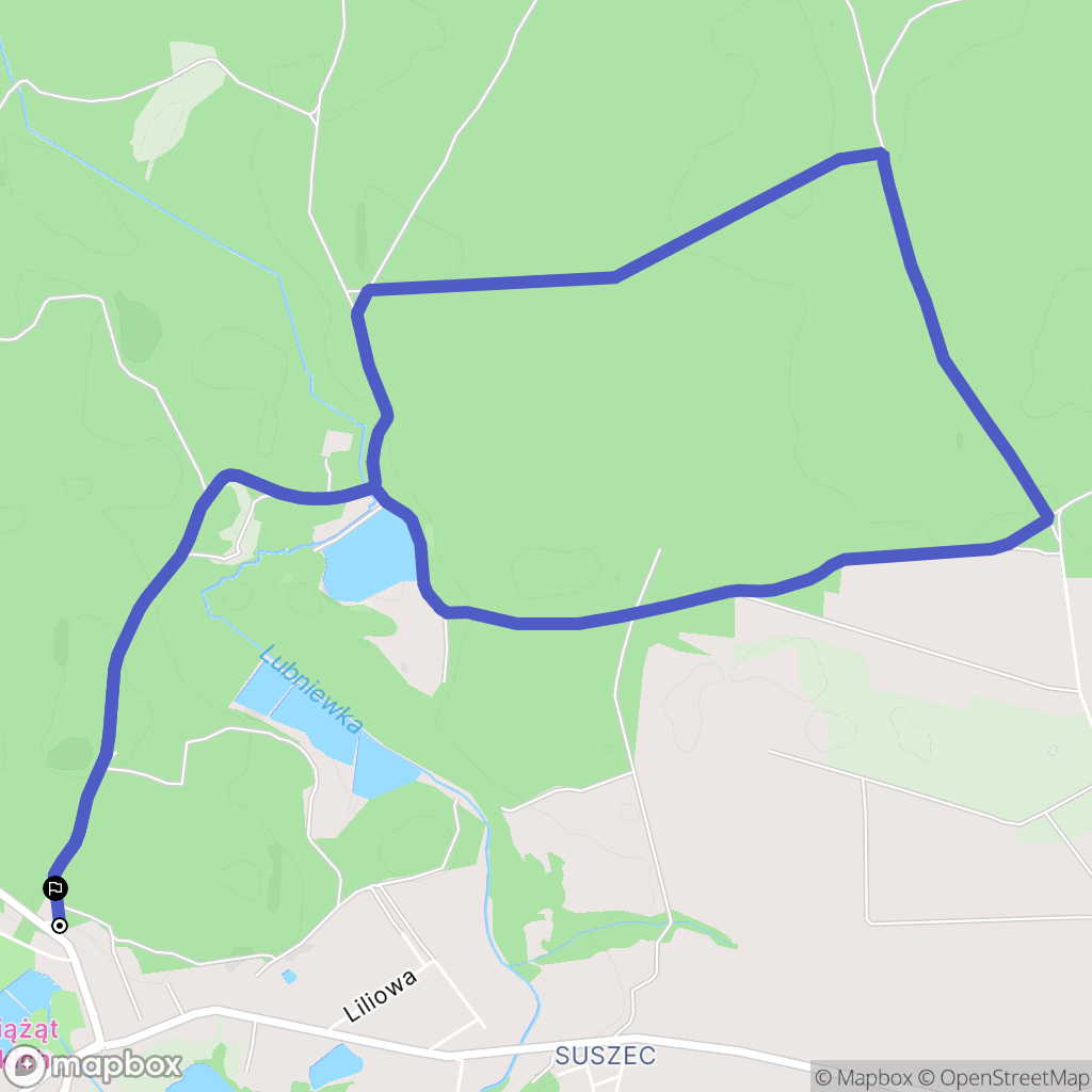 Lubniewice: mapa trasy - Poland