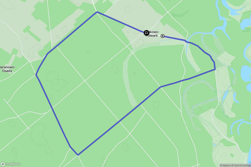Krajkowo: mapa trasy - Poland