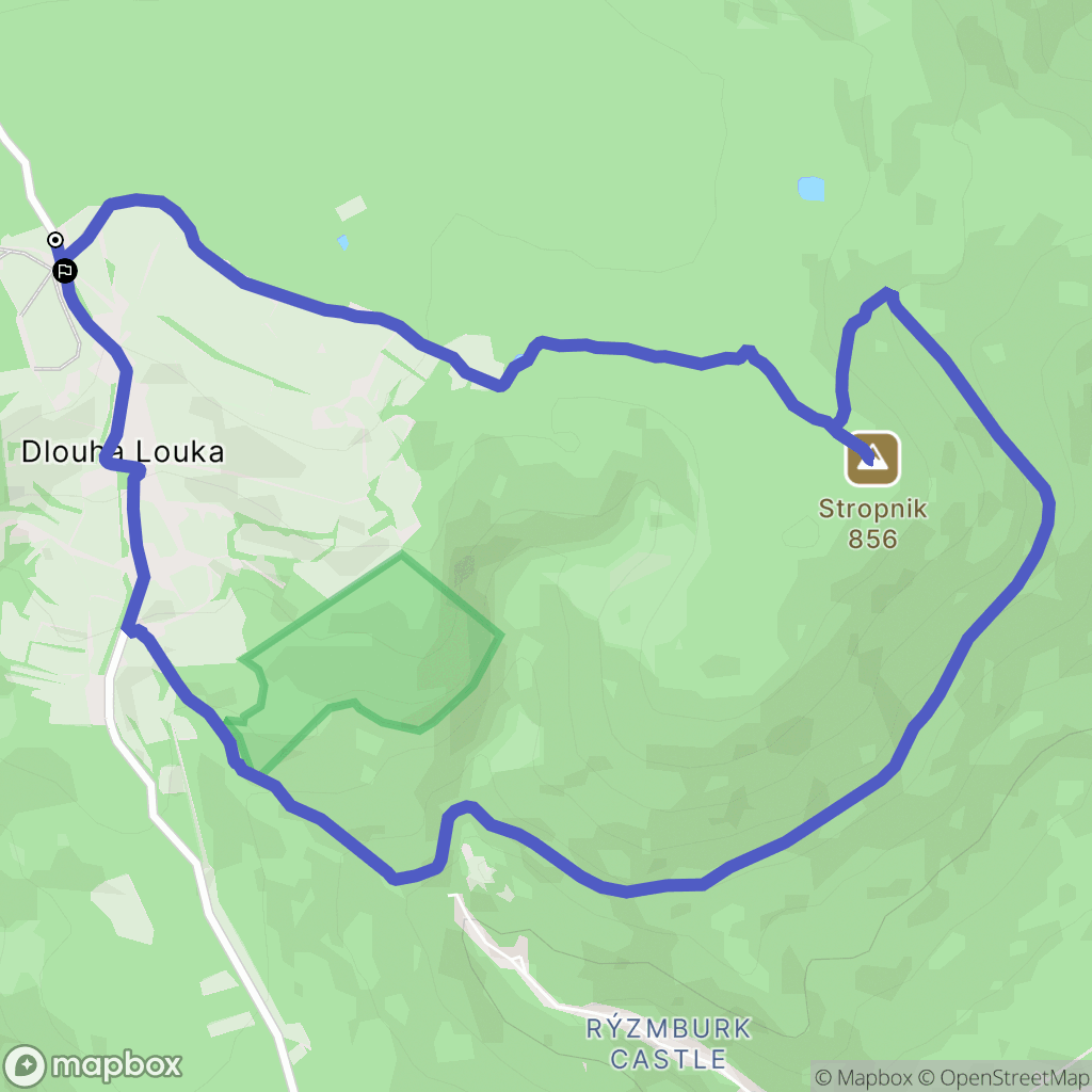 Osek: mapa trasy - Czechia