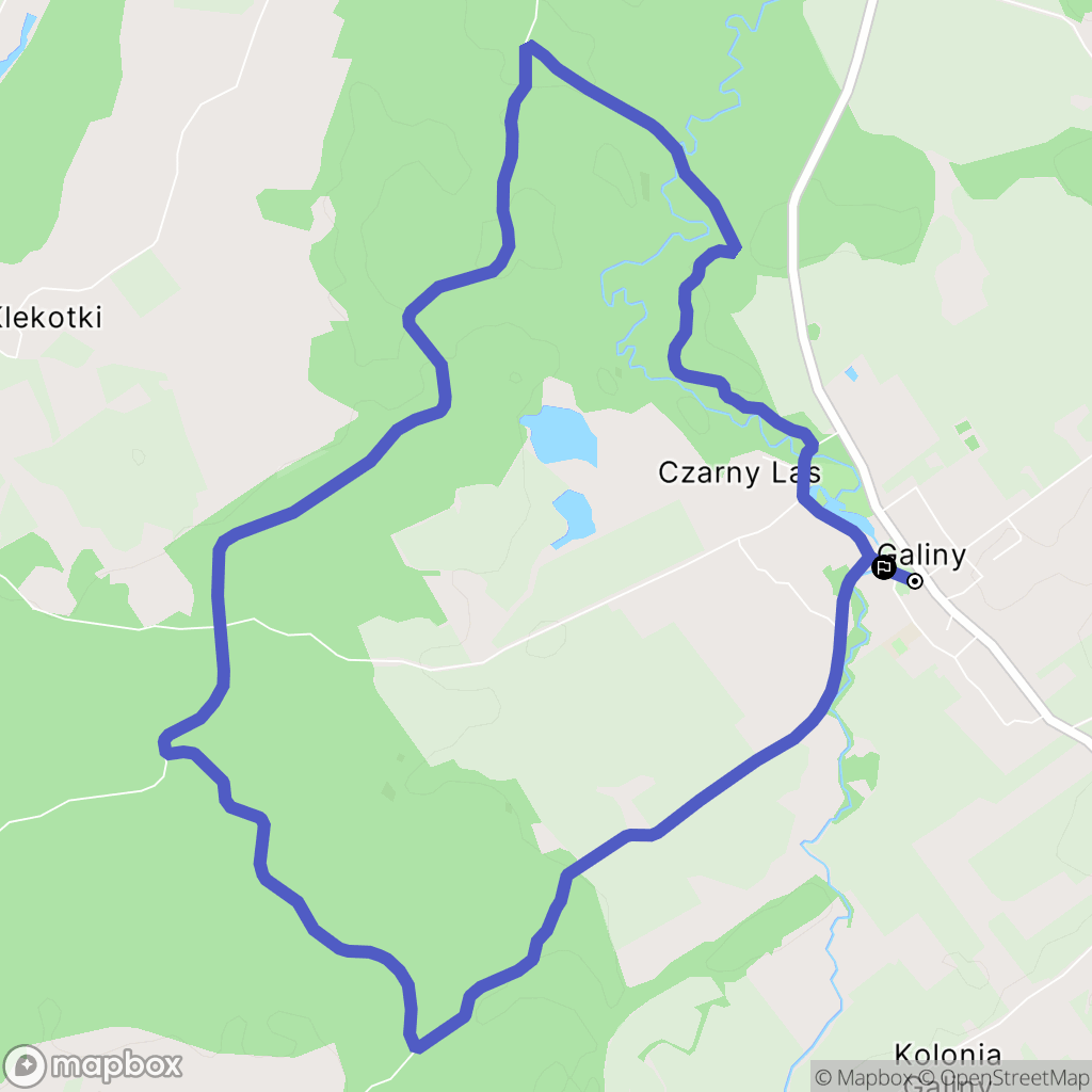 Galiny: mapa trasy - Poland