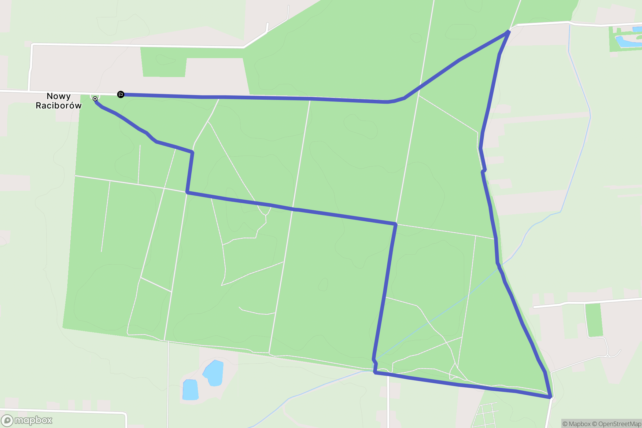 Raciborów: mapa trasy - Poland
