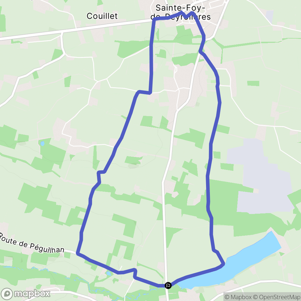 Sainte-Foy-de-Peyrolières : carte du parcours de randonnée - France