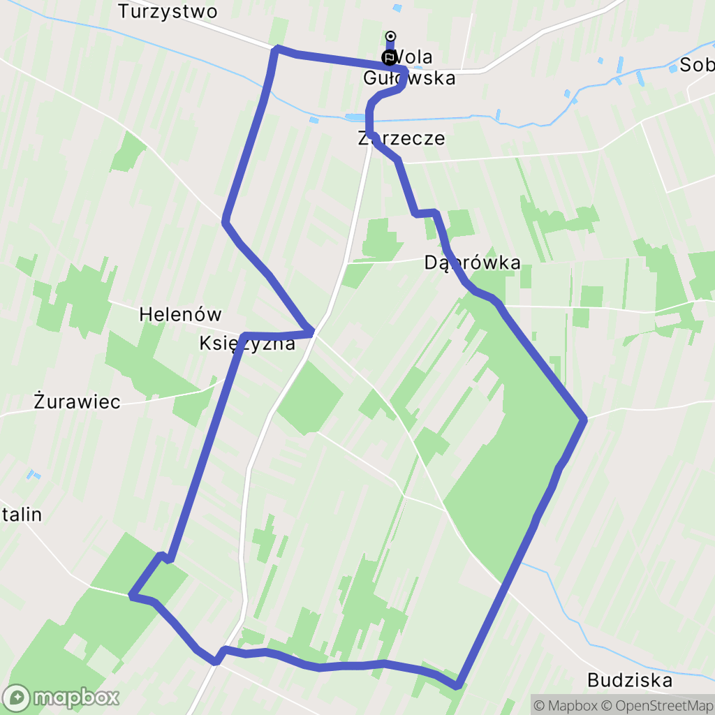 Wola Gułowska: mapa trasy - Poland