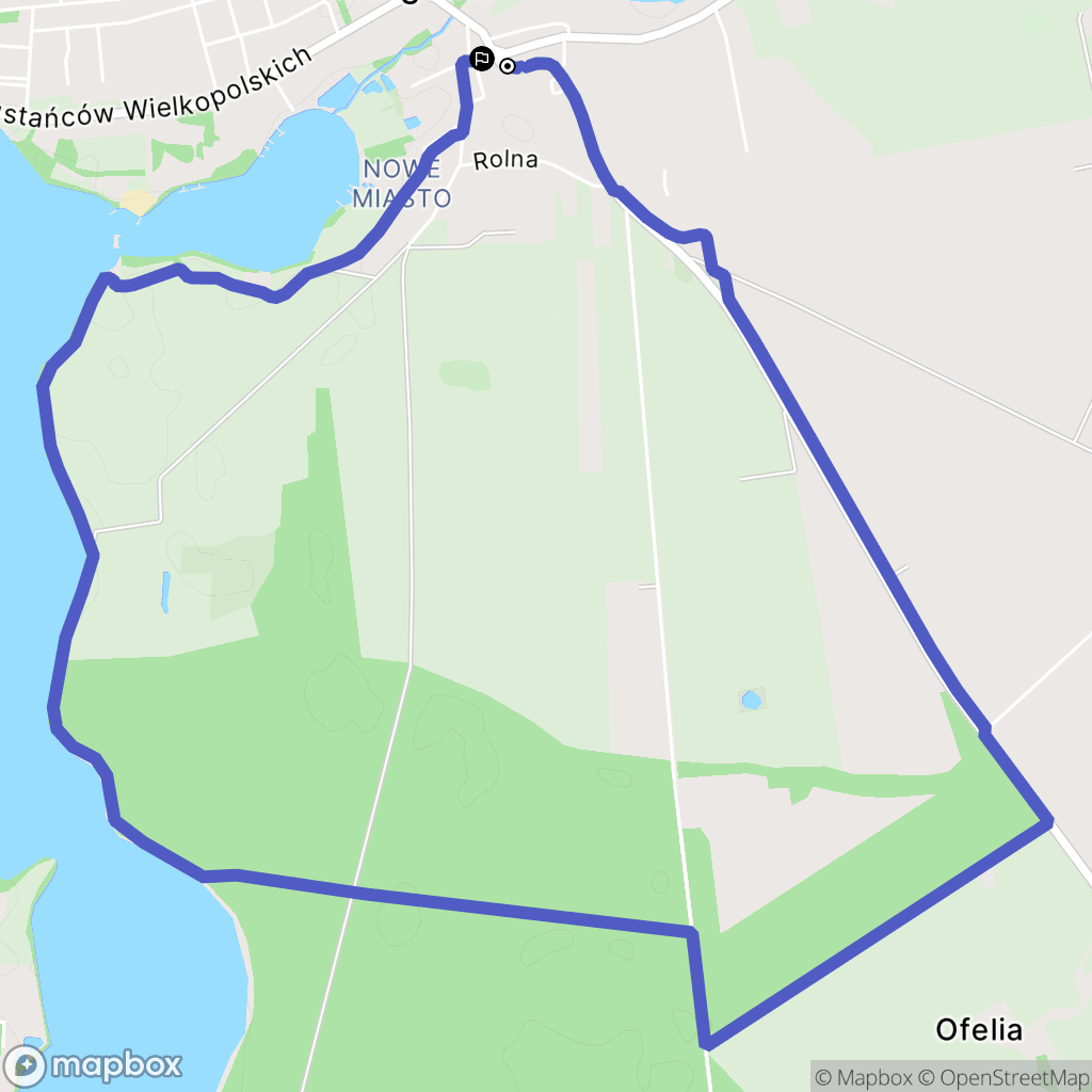 Margonin: mapa trasy - Poland