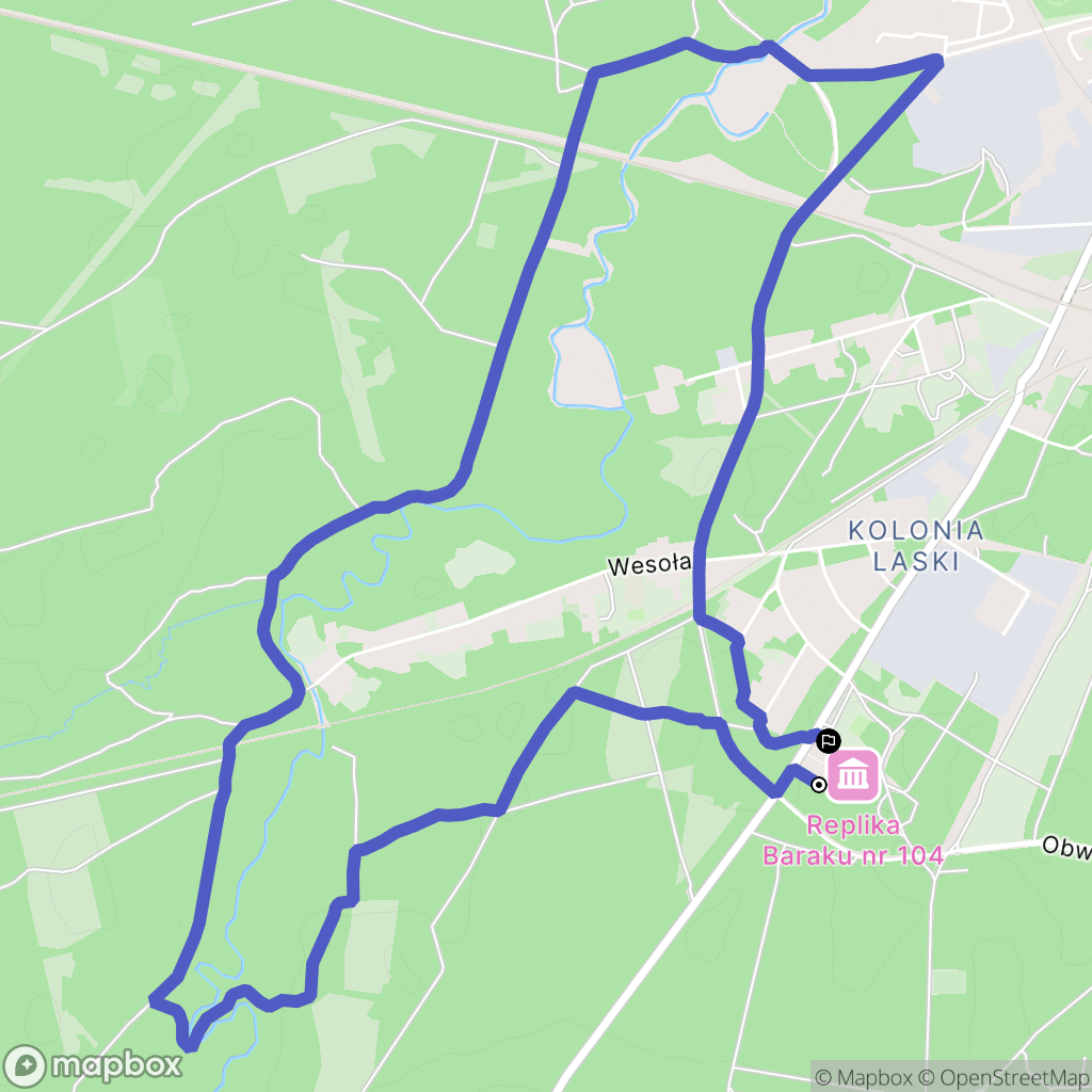 Żagań: mapa trasy - Poland