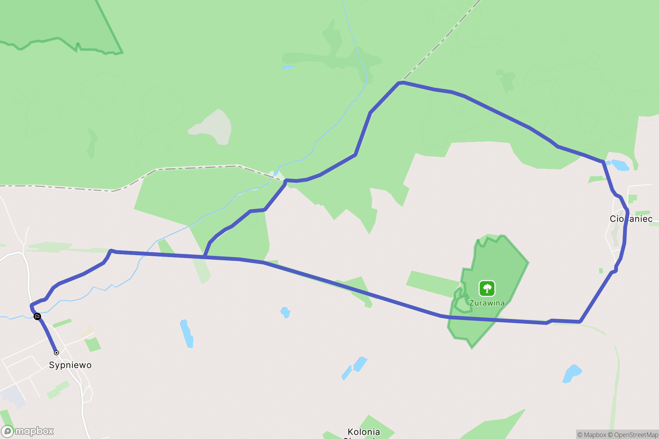 Sypniewo: mapa trasy - Poland
