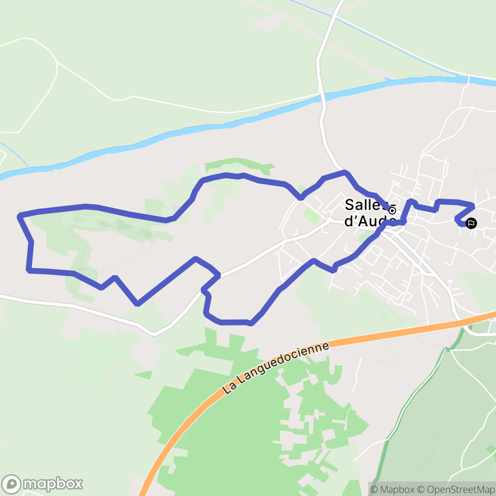 Salles-d'Aude : carte du parcours de randonnée - France
