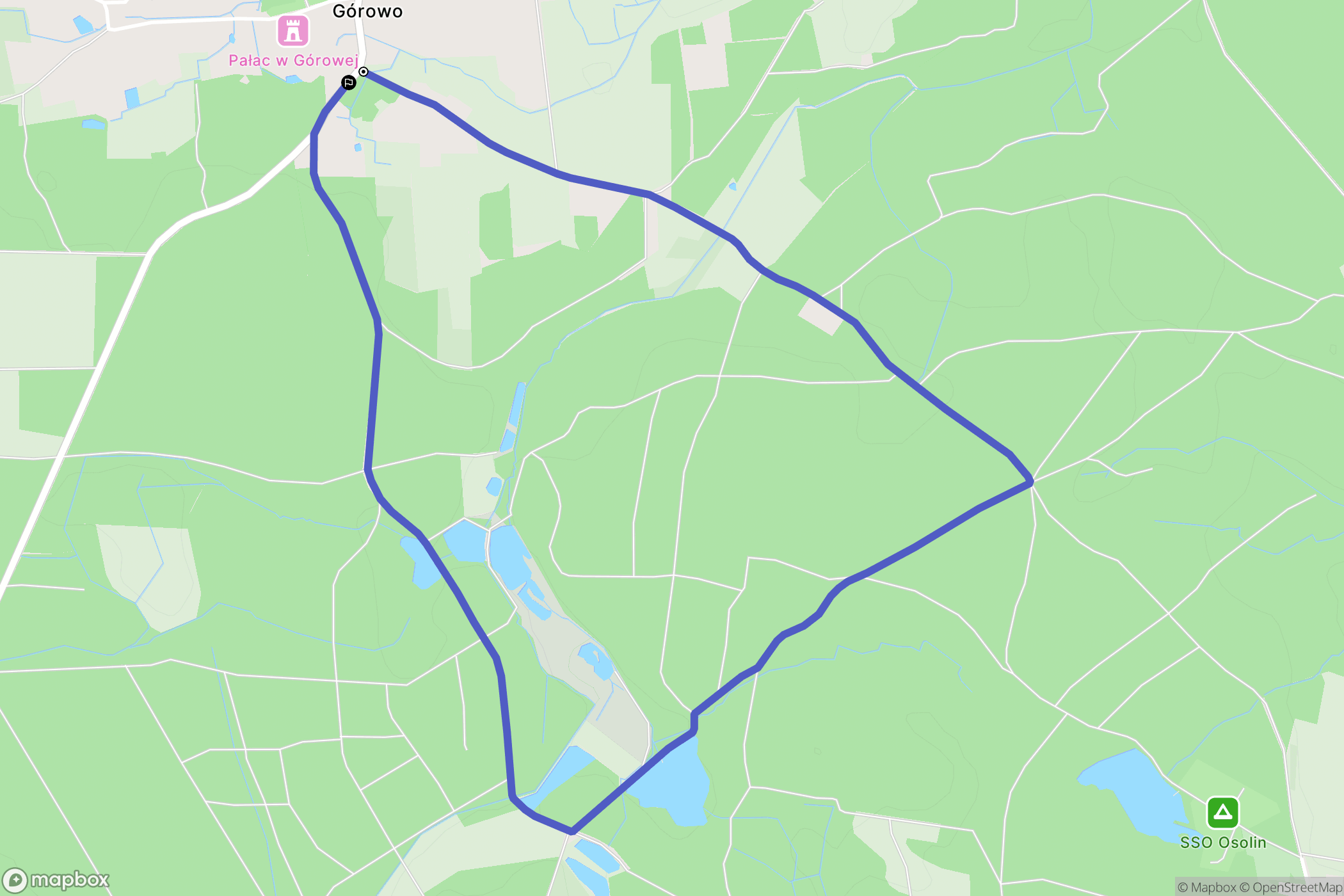 Górowo: mapa trasy - Poland