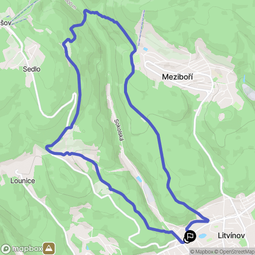 Litvinov: mapa trasy - Czechia