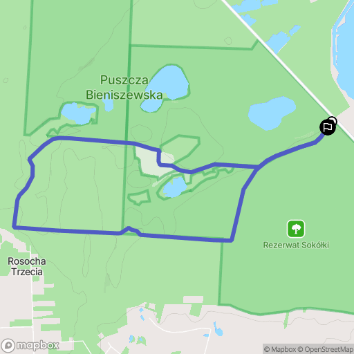 Bieniszew-Klasztor: mapa trasy - Poland