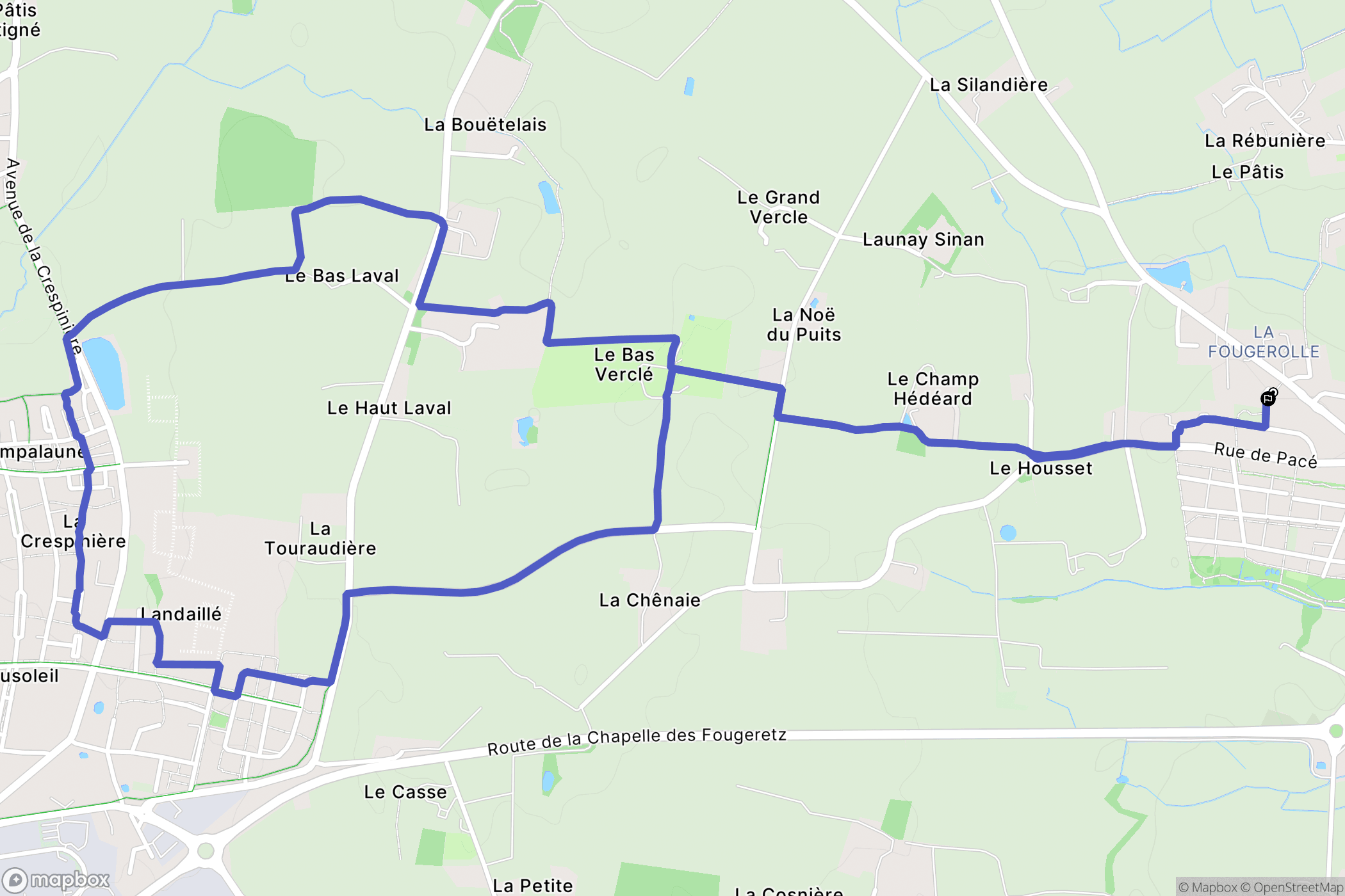 Montgermont : carte du parcours de randonnée - France