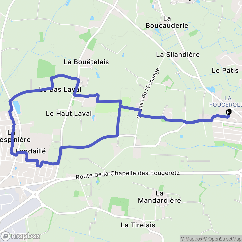 Montgermont : carte du parcours de randonnée - France