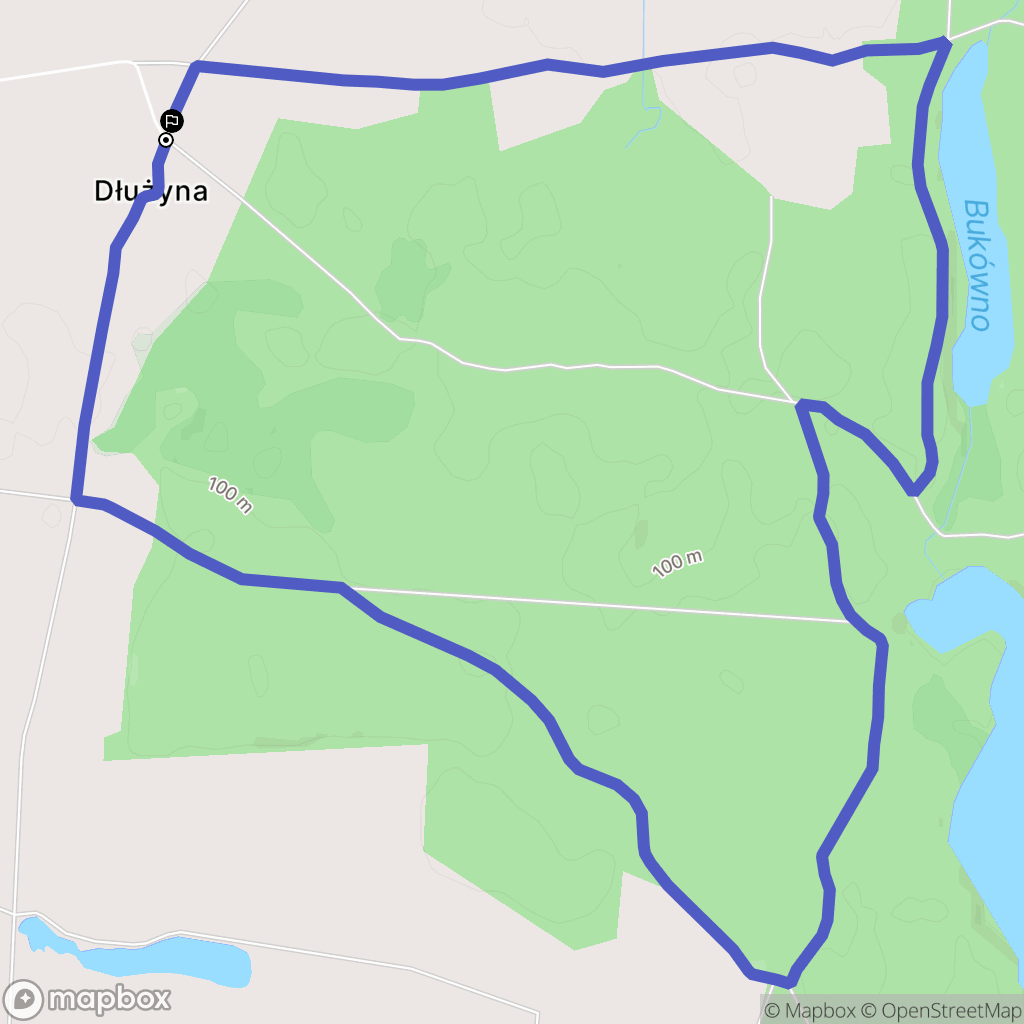 Dłużyna: mapa trasy - Poland