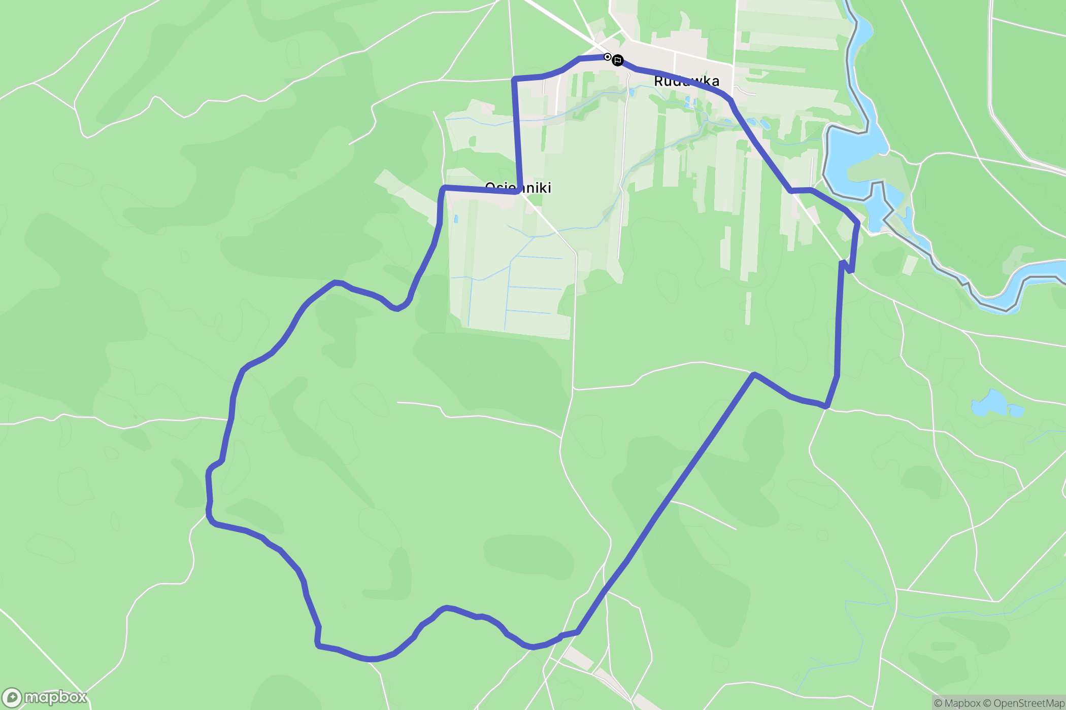 Rudawka: mapa trasy - Poland