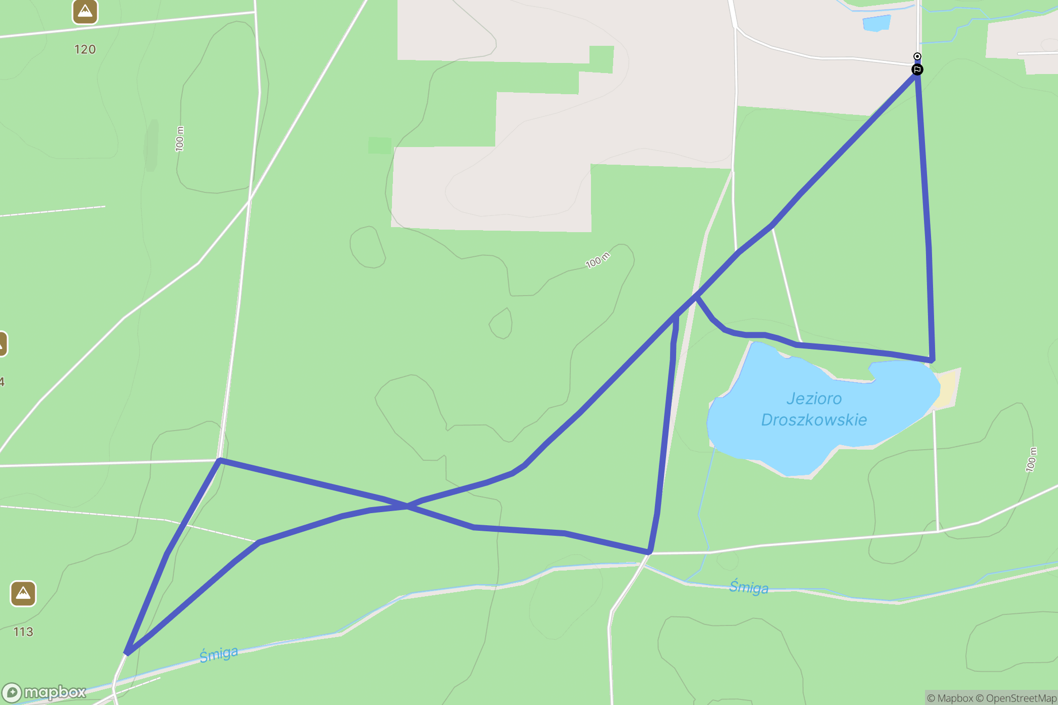 Droszków: mapa trasy - Poland