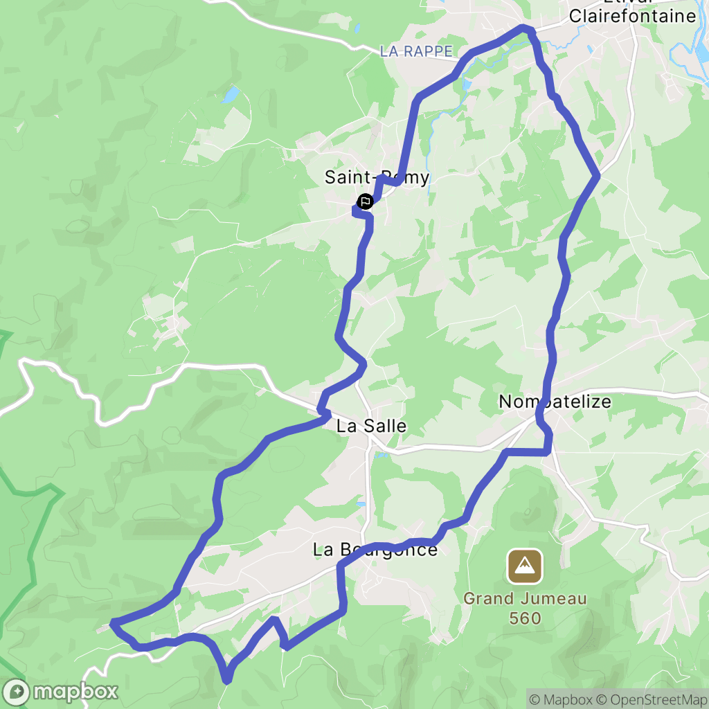 Saint-Remy : carte du parcours de randonnée - France