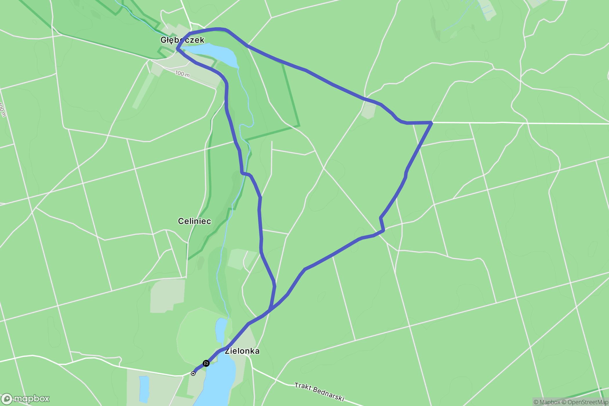 Zielonka: mapa trasy - Poland