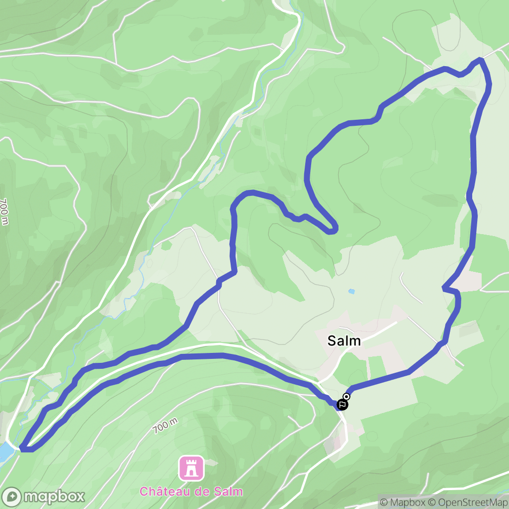 La Broque : carte du parcours de randonnée - France