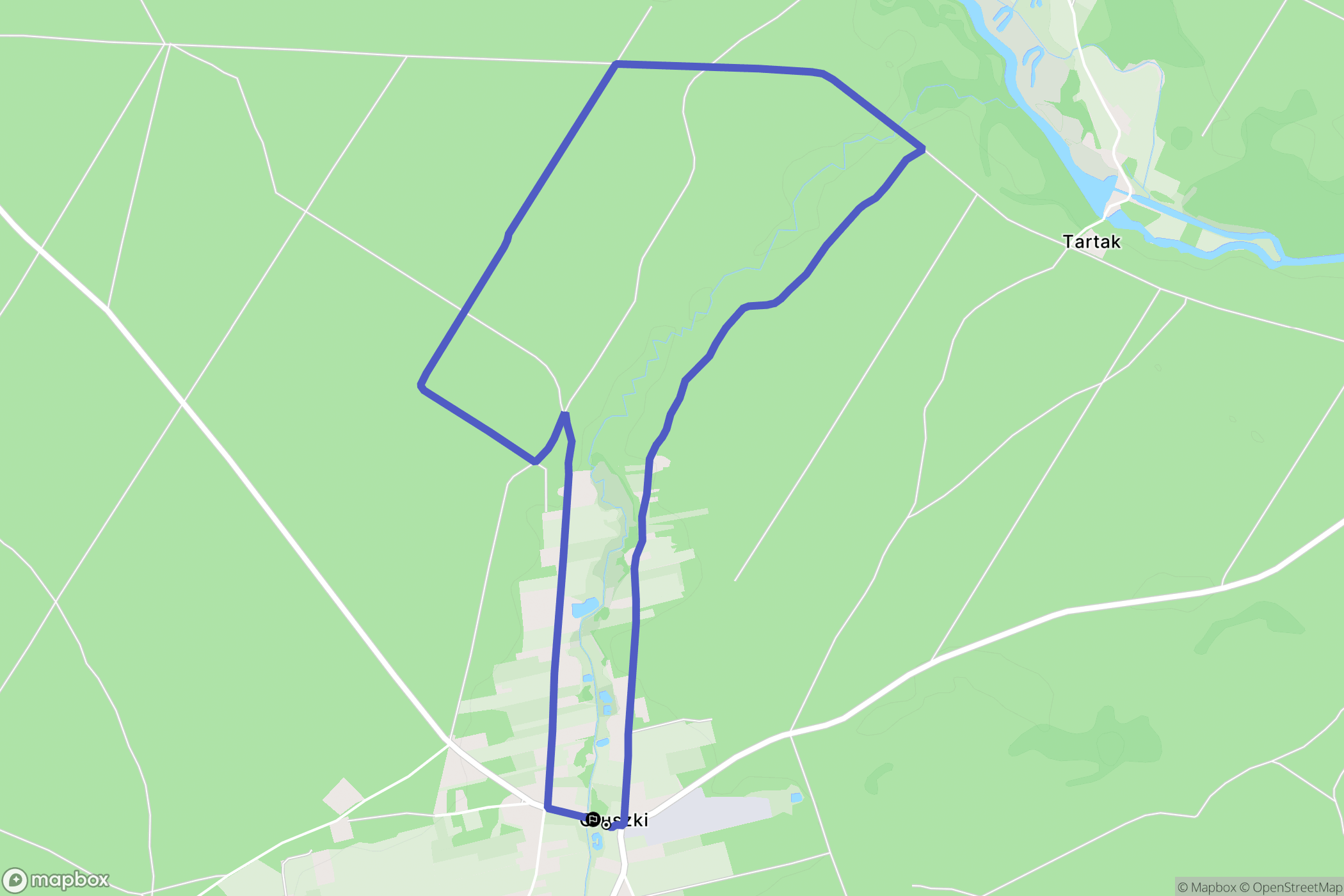 Gruszki: mapa trasy - Poland