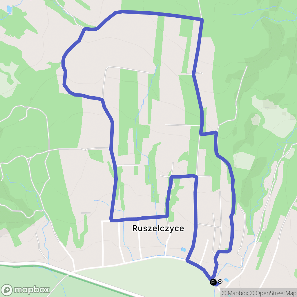 Ruszelczyce: mapa trasy - Poland