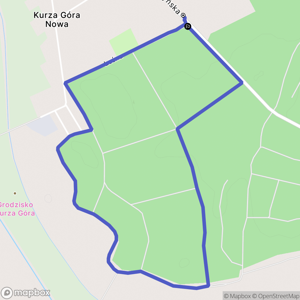 Koscian: mapa trasy - Poland