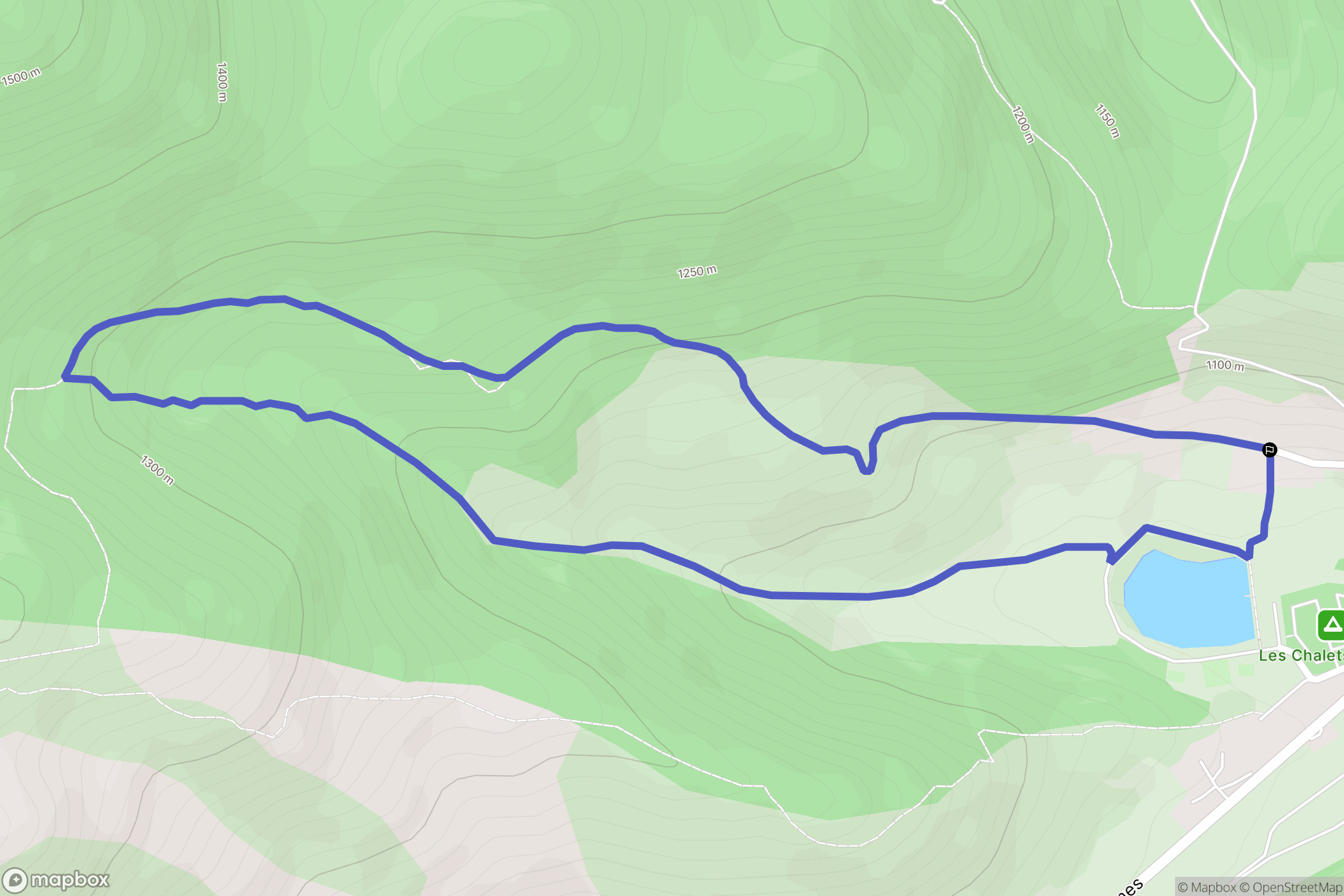 Belcaire : carte du parcours de randonnée - France