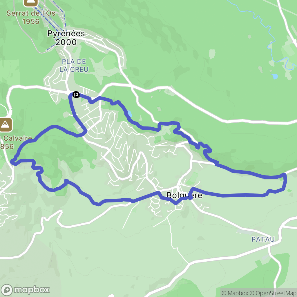 Bolquère : carte du parcours de randonnée - France