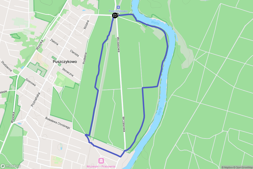 Puszczykowo: mapa trasy - Poland