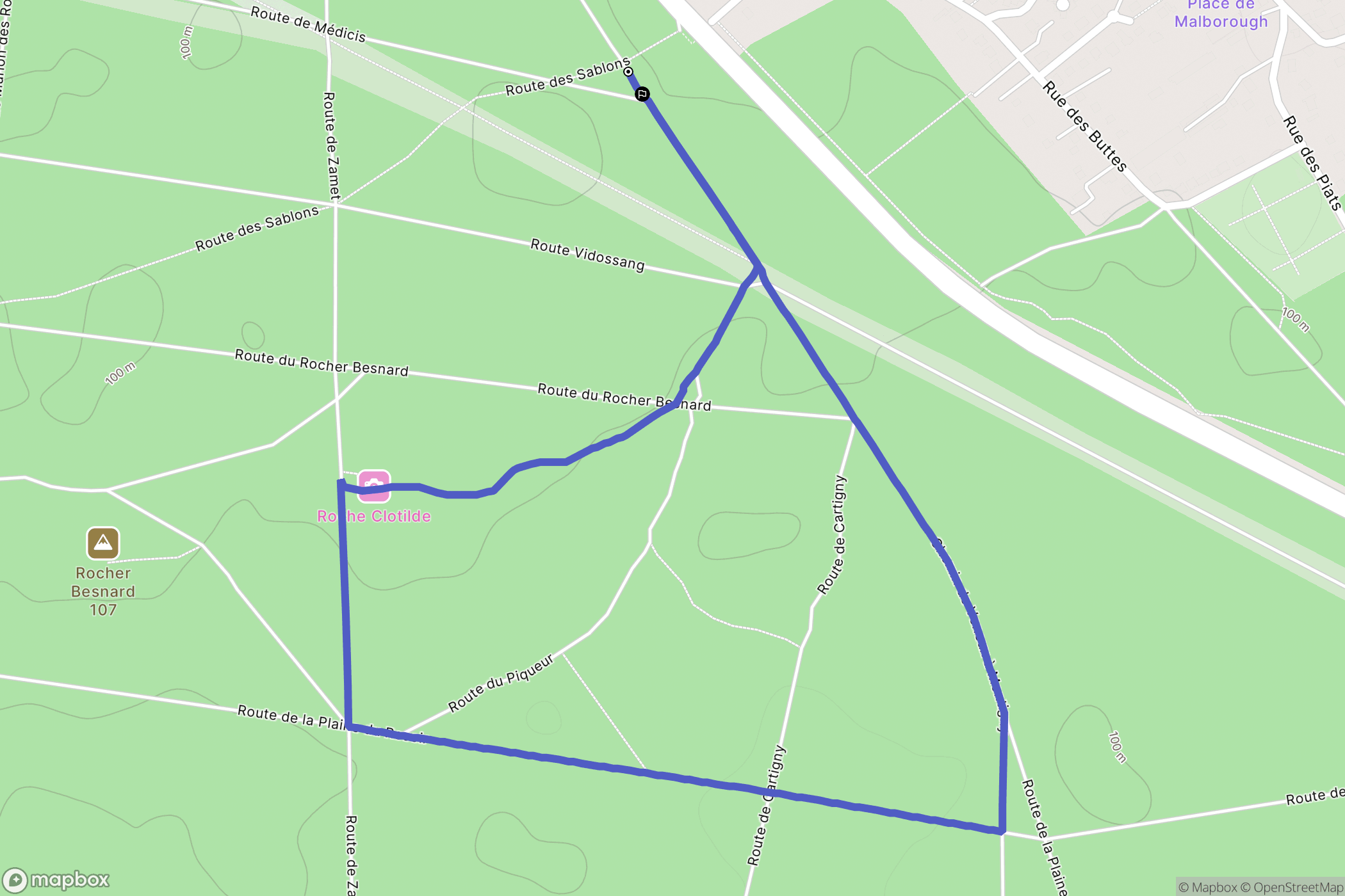 Moret-Loing-et-Orvanne : carte du parcours de randonnée - France