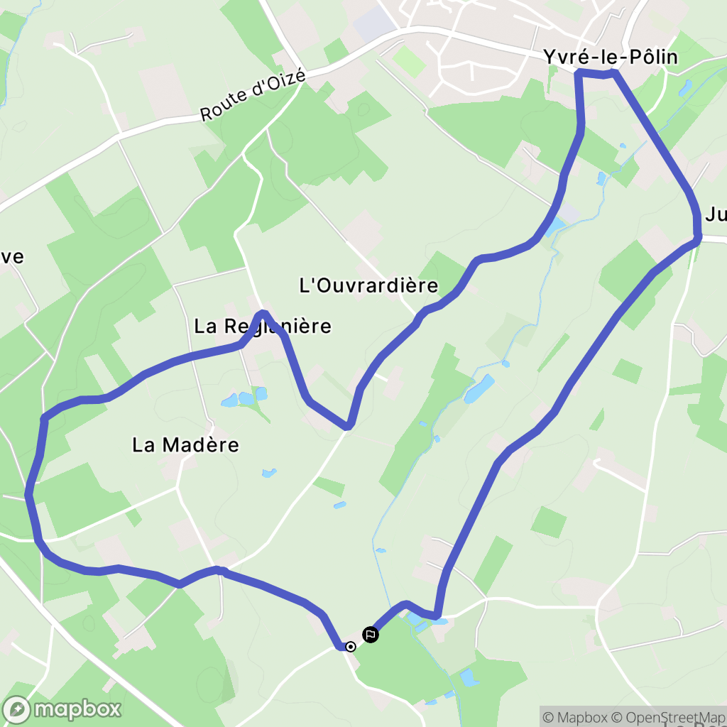 Requeil : carte du parcours de randonnée - France