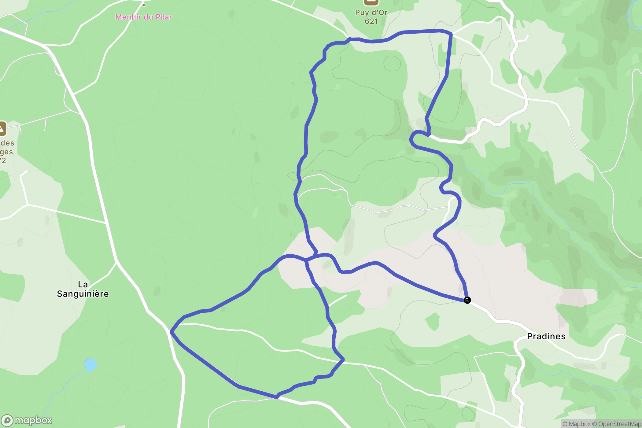 Saint-Hilaire-Foissac : carte du parcours de randonnée - France