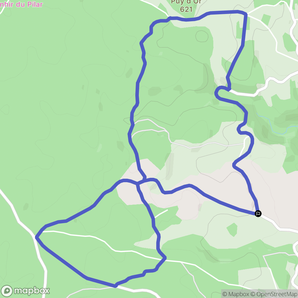 Saint-Hilaire-Foissac : carte du parcours de randonnée - France