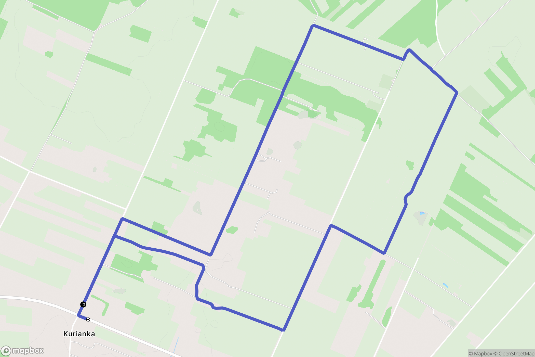 Kurianka: mapa trasy - Poland