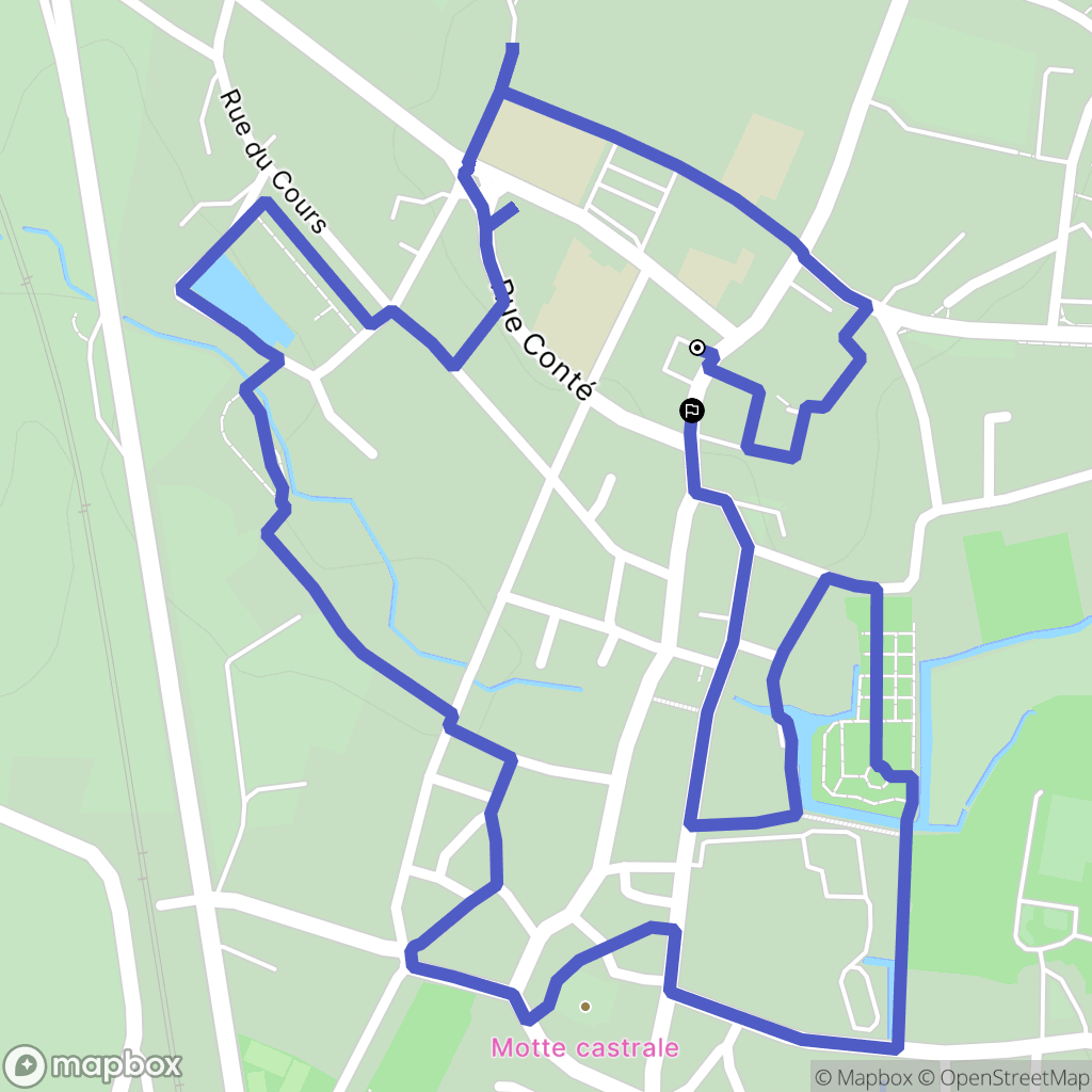 Sées : carte du parcours de randonnée - France