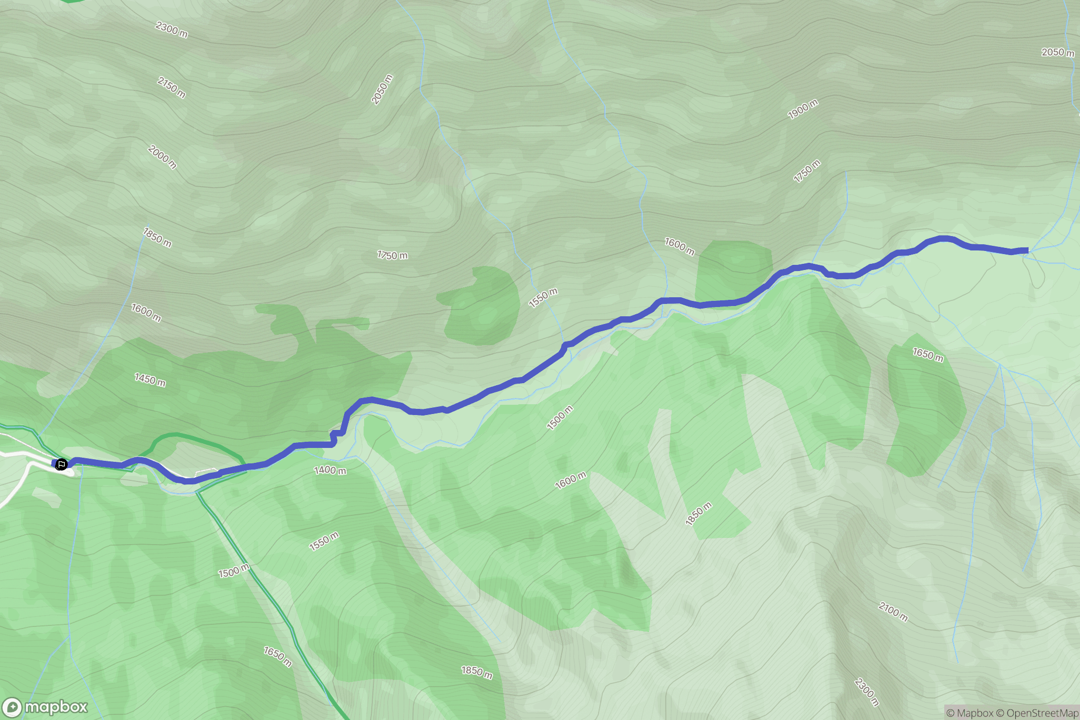 Gavarnie-Gèdre : carte du parcours de randonnée - France