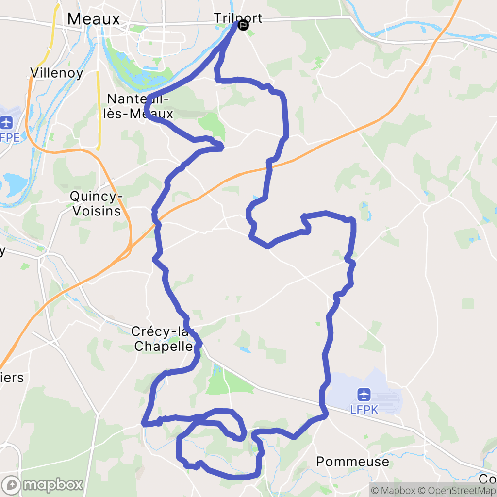 Trilport : carte du parcours de randonnée - France