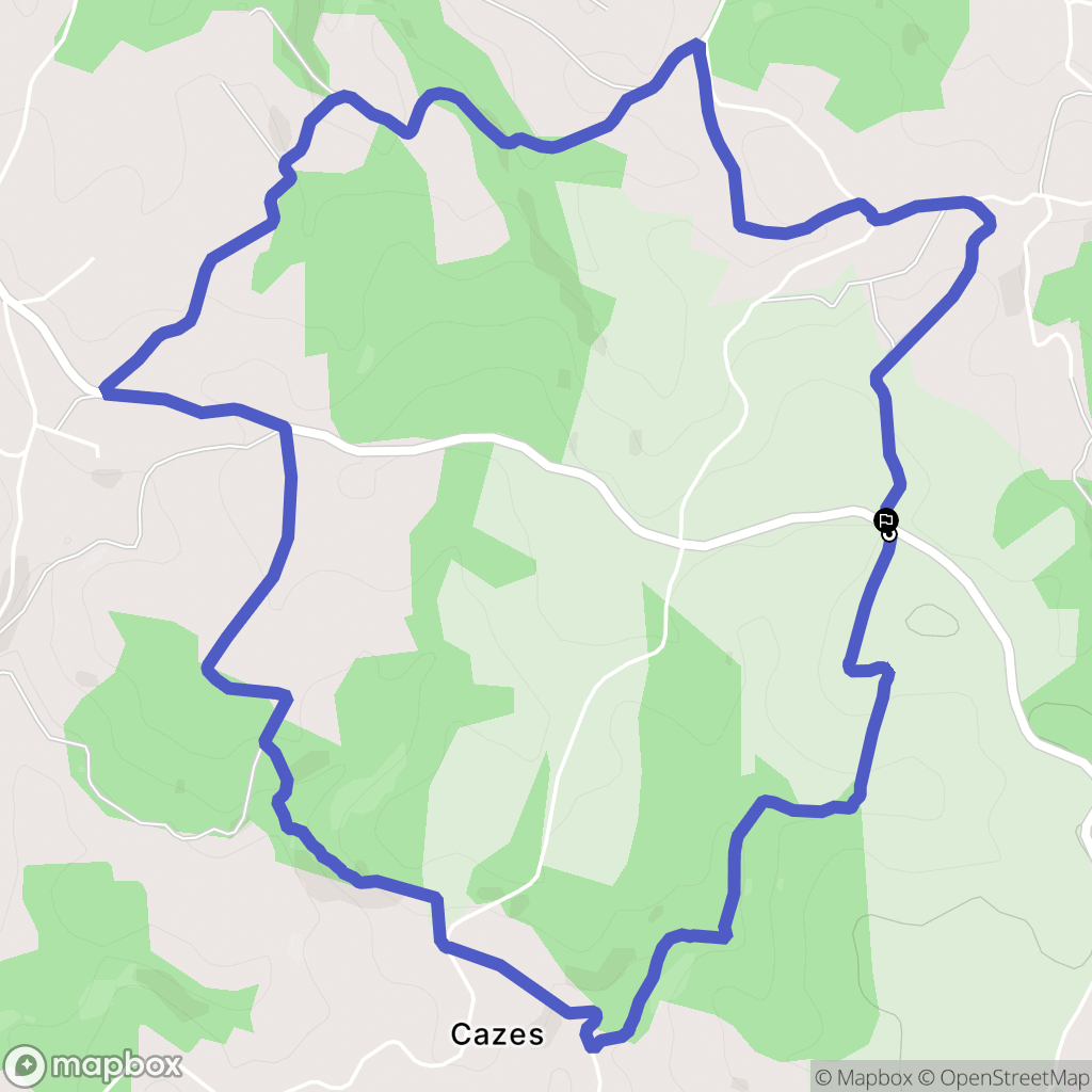 Roannes-Saint-Mary : carte du parcours de randonnée - France